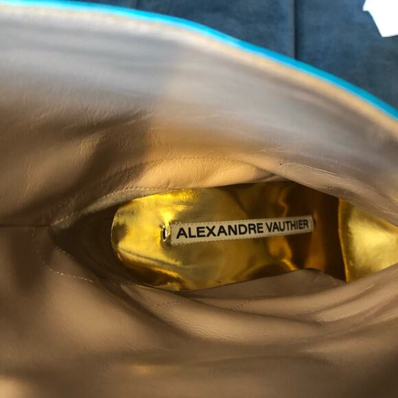 Alexandre Vauthier Hologram Blue Booties Never Worn Stiletto US Size 9.5 EUR 40 - Picture 11 of 13